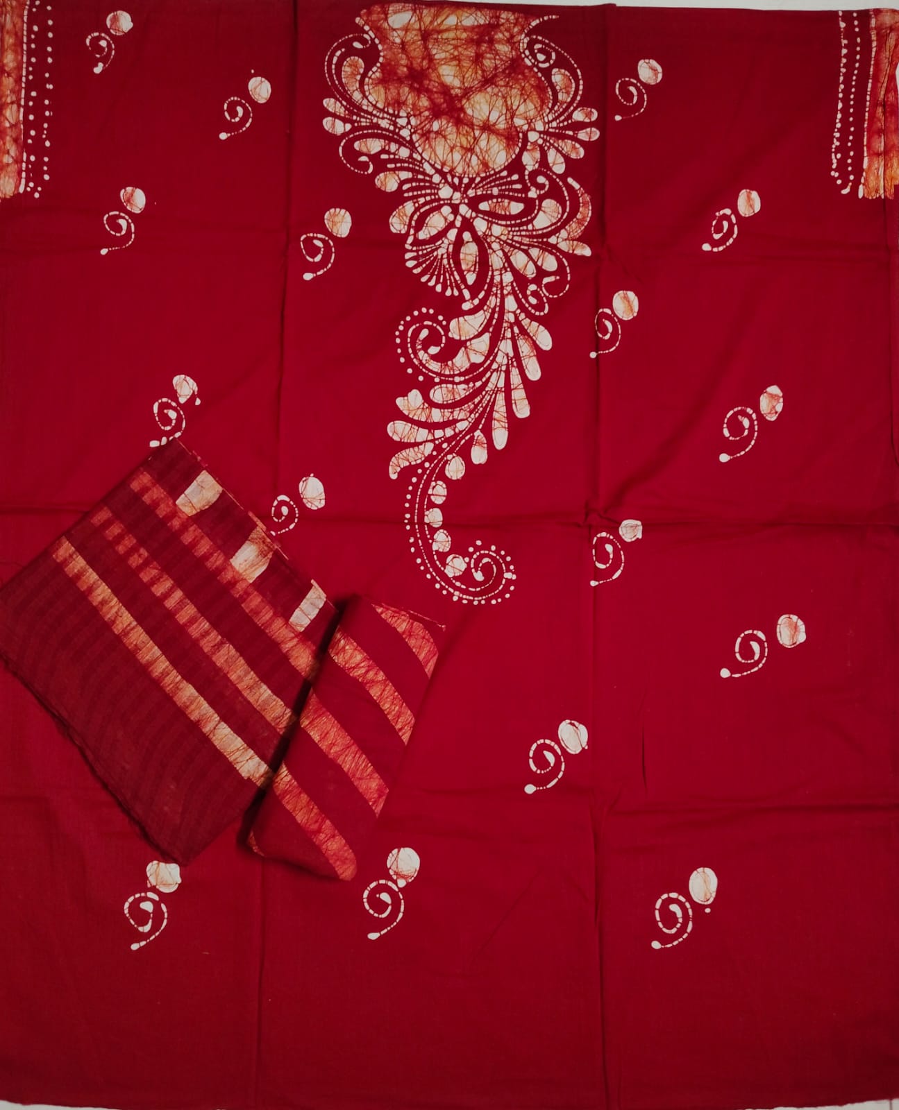 Maroon Bherugarh Cotton 3Piece Suit