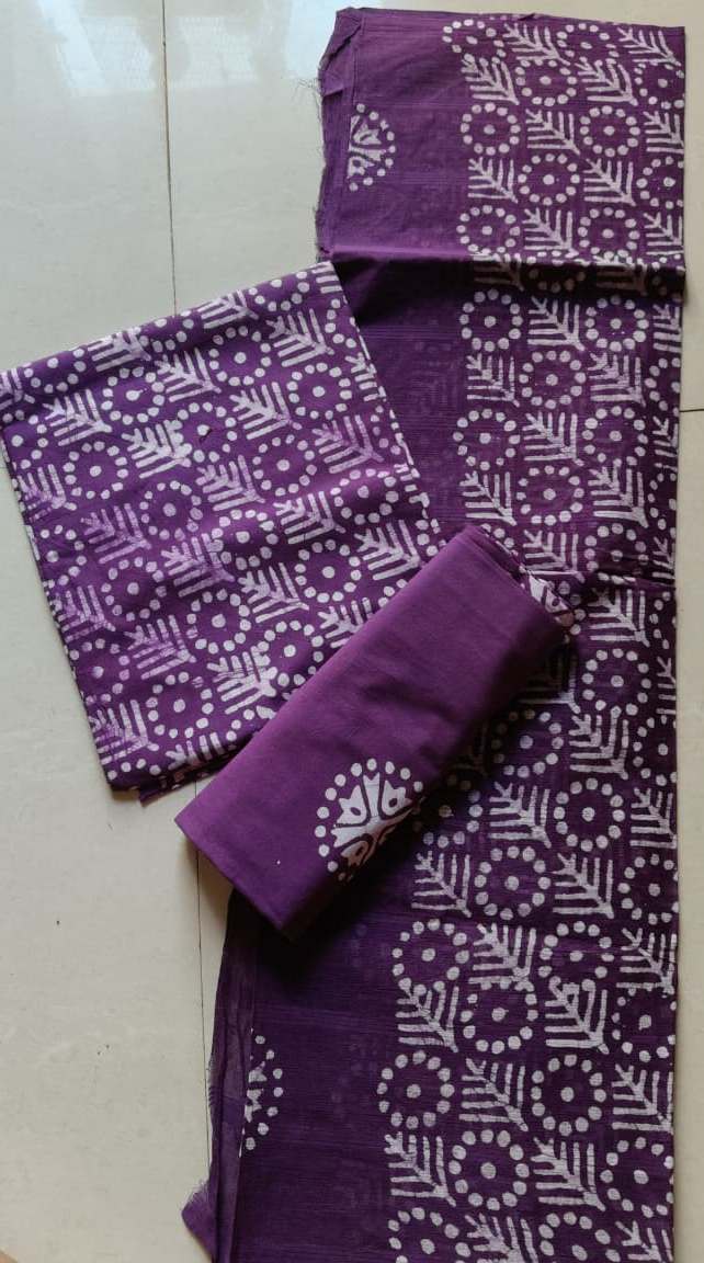 Purple Butik Cotton 3Piece Suit